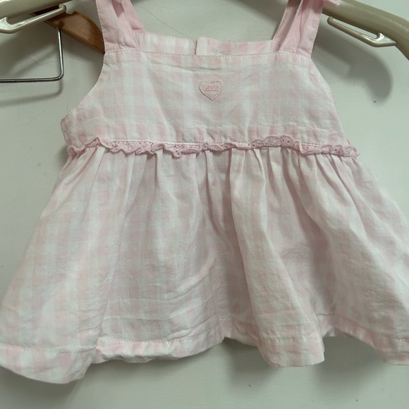 Lili Gaufrette Check Summer Tunic Blouse with Matching Hat - Picture 4 of 16